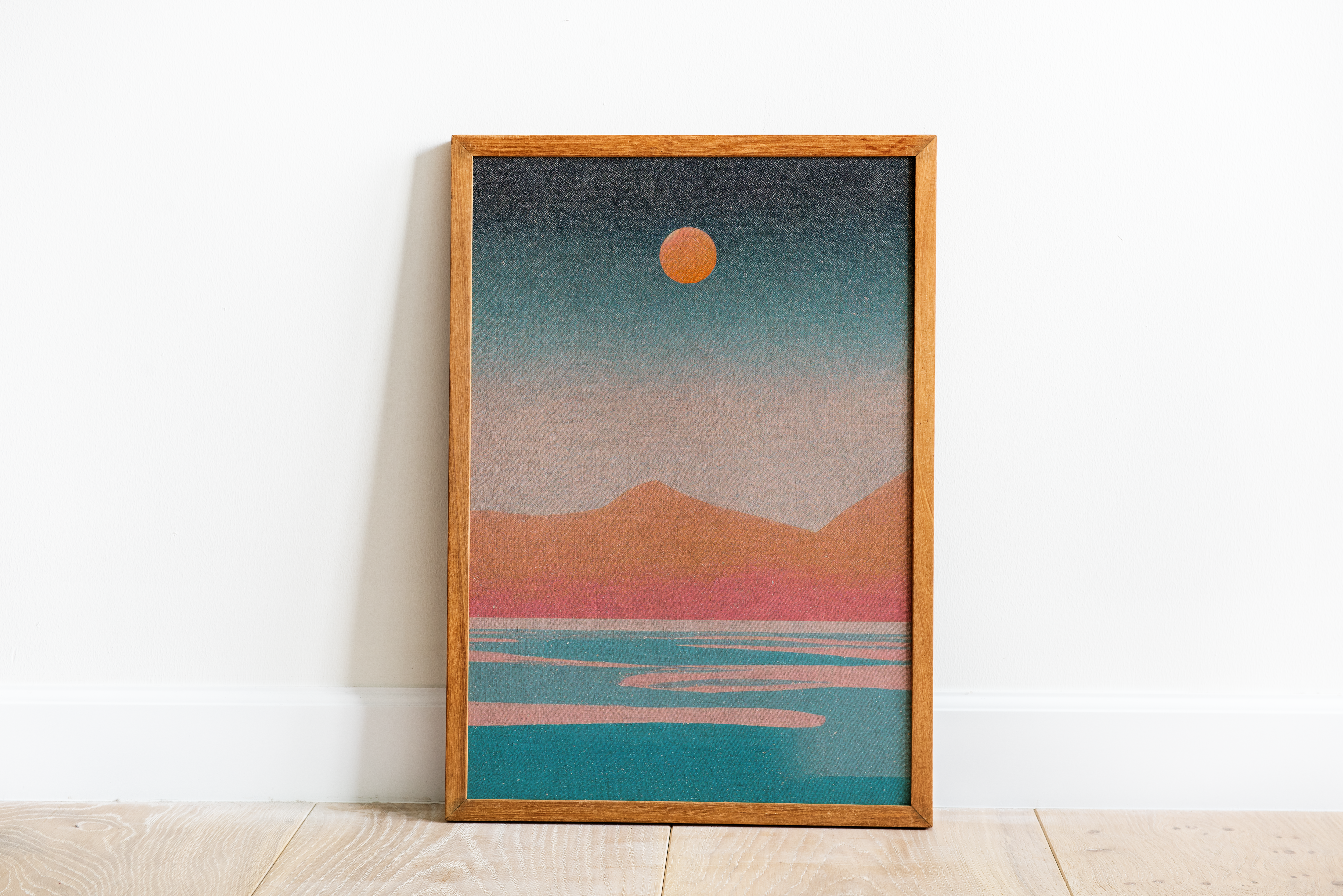 Abstract lagoon painting